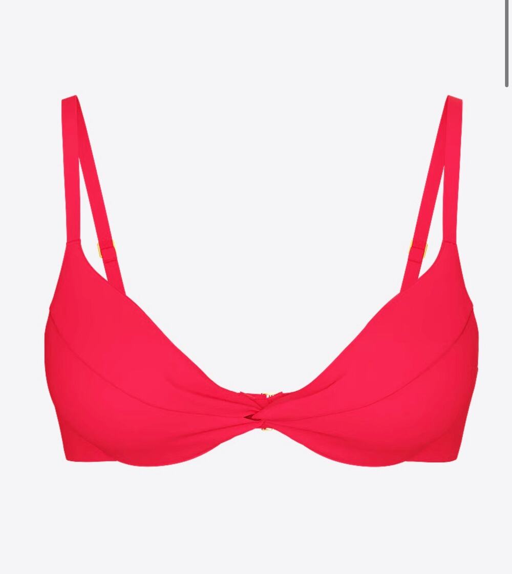VICTORIA'S SECRET SWIM Twist Push-Up Bikini Top Sz 32D pink island